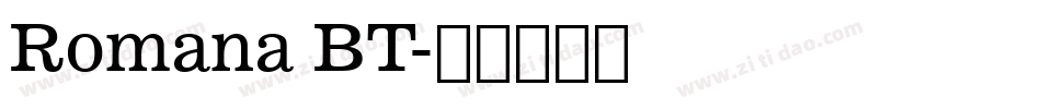 Romana BT字体转换